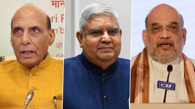 Jagdeep Dhankhar Elected Vice President: Rajnath Singh, Amit Shah Congratulate NDA Candidate on Being Elected As 14th VP