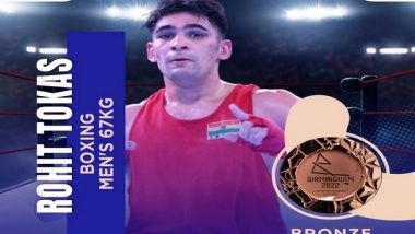 Sports News | CWG 2022: India's Rohit Tokas Clinches Bronze Medal in Men's 67kg Welterweight