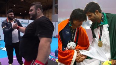 CWG 2022: India’s Gurdeep Singh’s Handshake With Pakistan’s Nooh Dastgir Butt After Weightlifting Event Reminds A Fan of Neeraj Chopra-Arshad Nadeem’s Sportsmanship