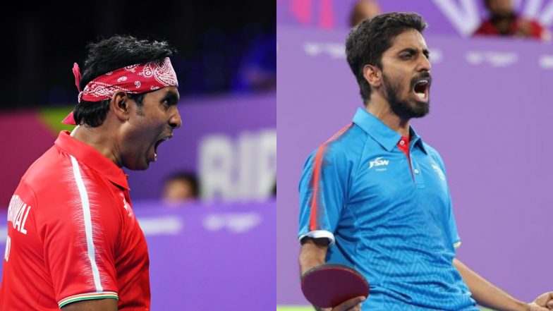 Sharath Kamal-Sathiyan Gnanasekaran at Commonwealth Games 2022, Table-Tennis Live Streaming Online: Know TV Channel & Telecast Details for Men’s Doubles Event Coverage of CWG Birmingham