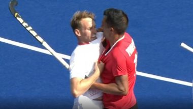 CWG 2022: Balraj Paneswar of Canada Engages in Ugly Fight With England's Chris Griffiths During Men's Hockey Match in Birmingham (Watch Video)