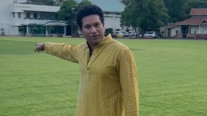 Sachin Tendulkar, Indian Cricket Legend, Goes Down the Memory Lane During PYC Gymkhana Visit (Watch Video)