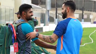 Asia Cup 2022: Virat Kohli Shakes Hands with Babar Azam Ahead of IND vs PAK in Dubai, Fans go Gaga on Social Media