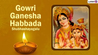 Gowri Habba 2022 Wishes in Kannada & Gowri Ganesha Habbada Shubhashayagalu Images: Send Happy Gowri Ganesha Greetings, Messages and Wallpapers to Family & Friends