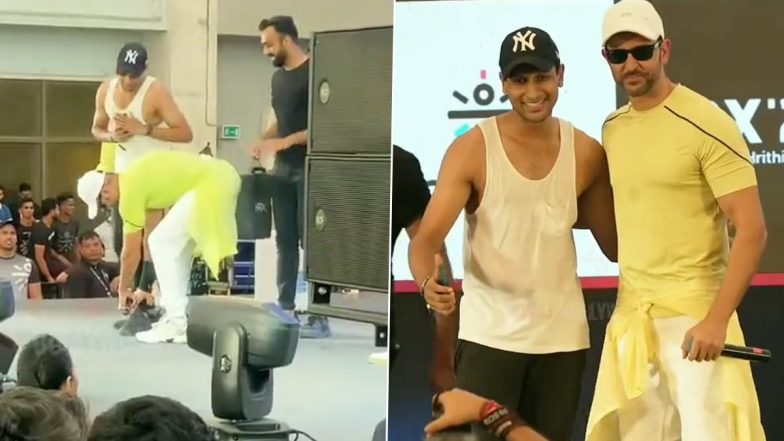 Hrithik Roshan Touches a Fan’s Feet at an Event; Vikram Vedha Star’s Humble Gesture Wins Netizens Over (Watch Video)