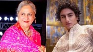 Ibrahim Ali Khan Flaunts His Dimpled Smile As He Poses With Jaya Bachchan on Rocky Aur Rani Ki Prem Kahani&rsquo;s Sets (View Pic)