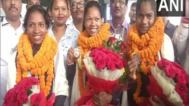 Sports News | Indian Women's Hockey Team Receives Warm Welcome at Ranchi After Successful CWG 2022 Campaign
