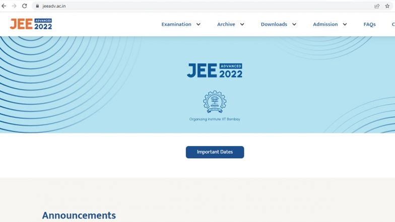 JEE Advanced 2022 Provisional Answer Key Released at jeeadv.ac.in