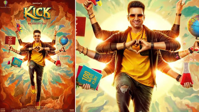 Santhanam’s #SANTA15 Gets Titled as Kick! Actor Treats Fans With His First Look from the Film on Vinayakar Chathurthi (View Poster)