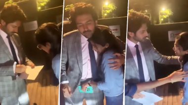 Kartik Aaryan Signing an Autograph and Consoling a Female Fan Will Melt Your Heart (Watch Viral Video)