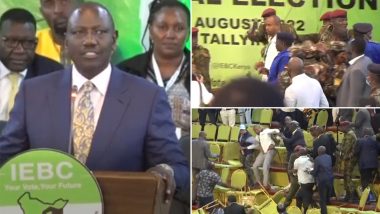 Kenya Presidential Election 2022: Deputy President William Ruto Declared Winner Over Raila Odinga After Last-Minute Chaos (Watch Video)