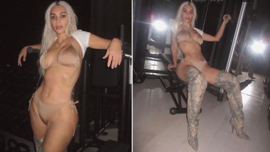 Kim Kardashian Stuns in Nude Bikini As She Flaunts Her Hot Physique Amidst Split With Pete Davidson (View Pics)