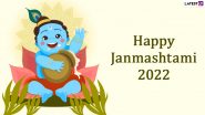 Krishna Janmashtami Images & HD Wallpapers for Free Download Online: Wish Happy Janmashtami 2022 With WhatsApp Stickers, SMS and Greetings to Loved Ones