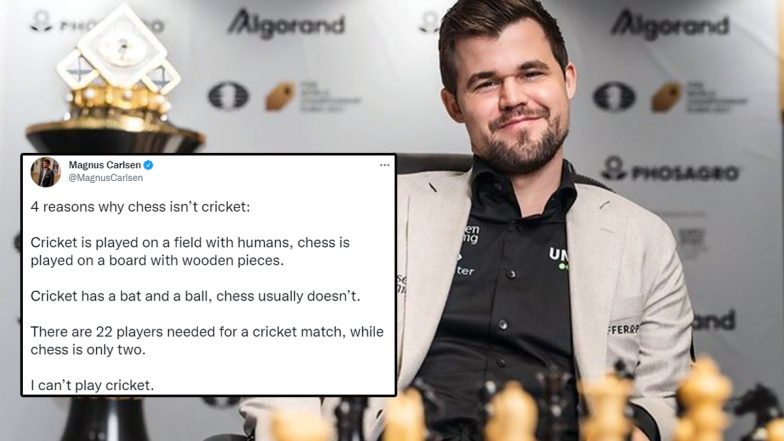 Magnus Carlsen Reacts to Abhi and Niyu's 'Chess Is the New Cricket' Claim,  See What the World Number One Replied on Twitter