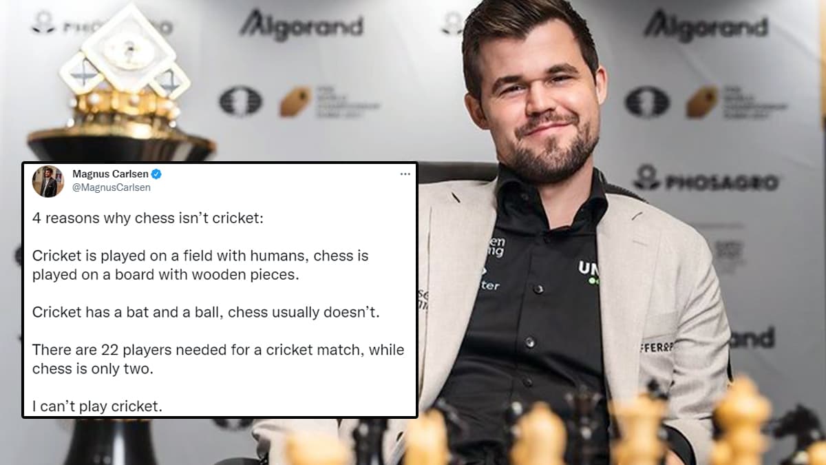 Magnus Carlsen: 'Chess isn't the new cricket.' Magnus Carlsen's 4-pointer  to Twitter user's comparison after losing match to Praggnanandhaa - The  Economic Times