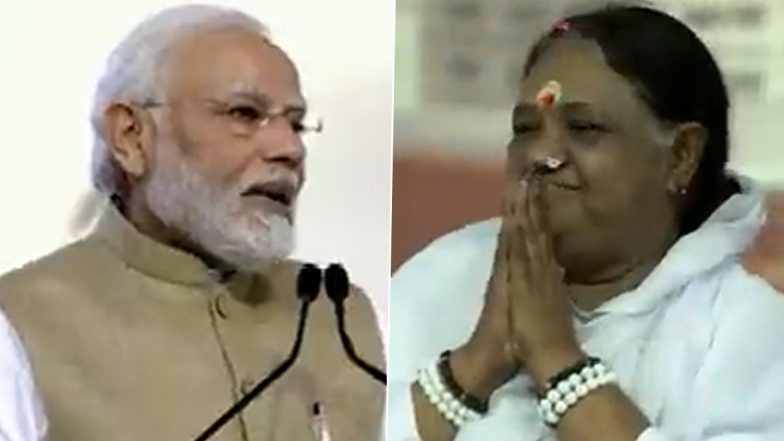 PM Narendra Modi Praises Mata Amritanandamayi During Amrita Hospital Inauguration in Faridabad, Says ‘Amma Is an Embodiment of Love and Sacrifice’ (Watch Video)