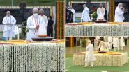 PM Narendra Modi Pays Floral Tribute to Former PM Atal Bihari Vajpayee on His Death Anniversary (Watch Video)