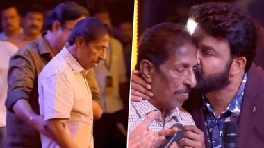 Mohanlal Kissing a Frail-Looking Sreenivasan in This Viral Video Will Win Your Hearts - WATCH