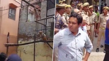 Monkeys Run Away With Mathura DM Navneet Chahal’s Sunglasses, Cops Chase To Retrieve IAS Officer's Specs (Watch Video)