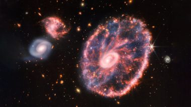 NASA’s James Webb Telescope Images Colourful Cartwheel Galaxy Located 500 Million Light-Years Away (See Pics)