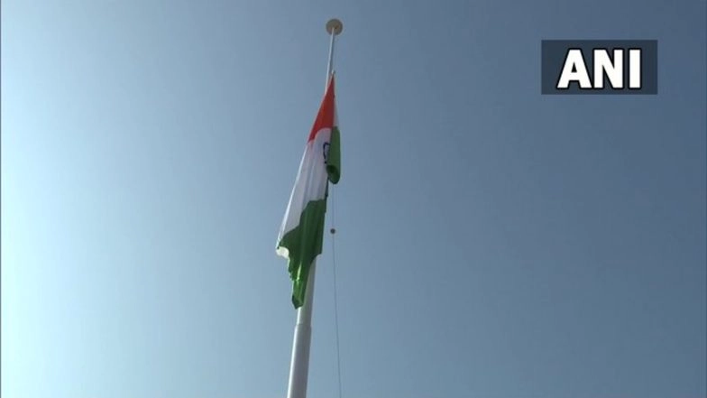 108 Feet Tall National Flag Installed at Jammu and Kashmir's Baramulla Under Har Ghar Tiranga