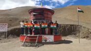 Independence Day 2022: National Flag Hoisted at Highest Post Office in the World (Watch Video)