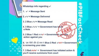 Government Reading Your WhatsApp Chats? PIB Fact Check Debunks Fake Message About Third Tick On Instant Messaging App