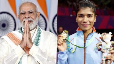 PM Narendra Modi To Host CWG 2022 Medal Winners at His Residence Tomorrow, Boxer Nikhat Zareen Likely To Get an Autograph on Her Boxing Gloves