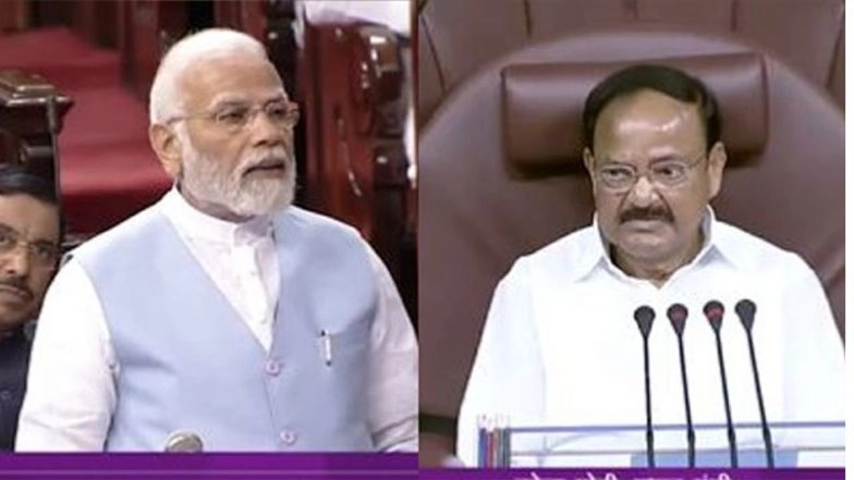 PM Modi Hails Venkaiah Naidu’s Wit, One-liners as Rajya Sabha Bids Farewell of Vice President