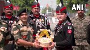 Pakistan Independence Day 2022: Pak Rangers and Indian BSF Exchange Sweets at Attari-Wagah Border in Amritsar (See Pics)