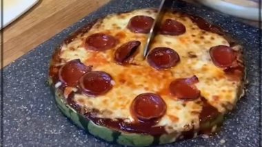 New Pizza with Watermelon Topping Disappoints Pizza Lovers on Social Media; Watch Viral Video