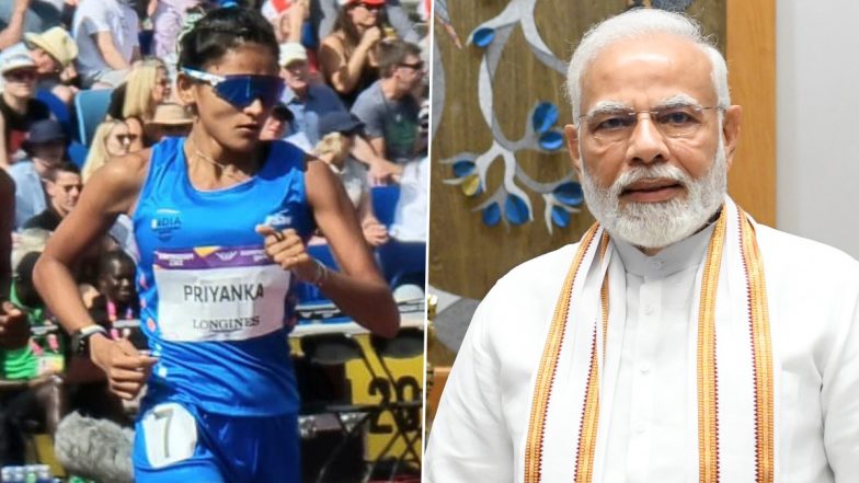 PM Modi Congratulates Race Walker Priyanka Goswami for Winning Silver Medal at CWG 2022, Says ‘She Has Inspired Many Youngsters in India To Take Up This Sport’