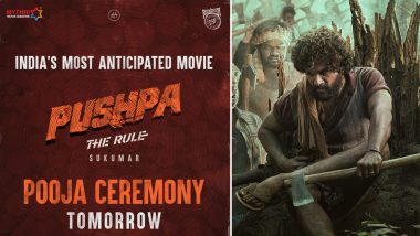 Pushpa – The Rule: Allu Arjun, Rashmika Mandanna’s Film’s Sequel to Be Officially Launched on August 22 With Pooja Ceremony!