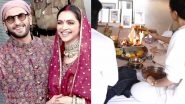 Ranveer Singh and Deepika Padukone Perform Griha Pravesh Puja Together at Their New Abode (View Pics)