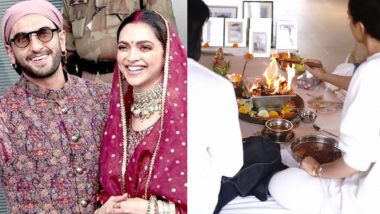 Ranveer Singh and Deepika Padukone Perform Griha Pravesh Puja Together at Their New Abode (View Pics)