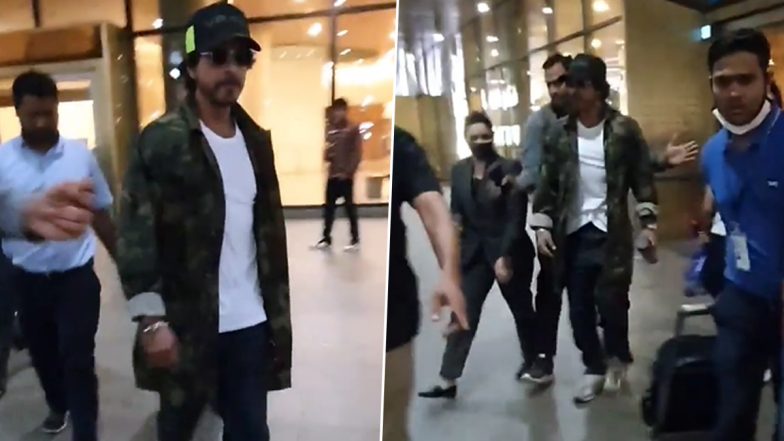 Dunki: Shah Rukh Khan Spotted at Mumbai Airport After He Returns Home Finishing the London Schedule of His Film (Watch Video)