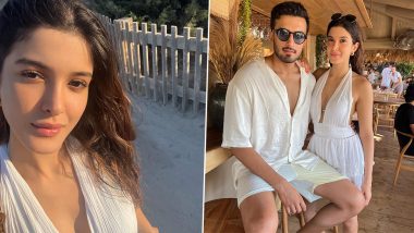 Shanaya Kapoor Is a Stunner in White Halter-Neck Dress As She Chills During Her Vacay in Ibiza (View Pics)