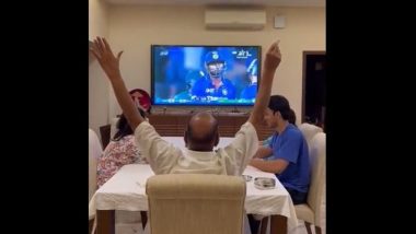 India Beat Pakistan by 5 Wickets: Here's How Sharad Pawar Reacted To Hardik Pandya's Winning Shot, Watch Video