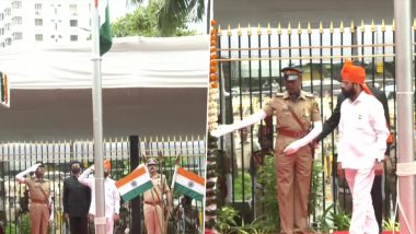 Independence Day 2022: Maharashtra CM Eknath Shinde Hoists the National Flag in Mumbai (See Pics)