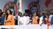 Janmashtami 2022: Shraddha Kapoor Clicked With CM Eknath Shinde in Thane for Dahi Handi Celebrations (View Pics)