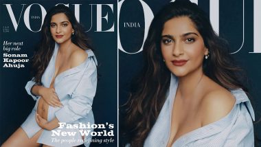 Sonam Kapoor Welcomes Baby Boy! New Mommy Caresses Her Baby Bump in an Unbuttoned Shirt for a Mag’s Latest Issue (View Pic)