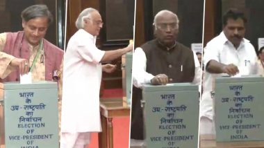 Vice Presidential Election 2022: Congress MPs Shashi Tharoor, Jairam Ramesh, Mallikarjun Kharge, and Others Cast Their Votes