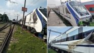 Third Vande Bharat Train Reaches Stabling Line in Chandigarh for Speed Trial (See Pics)