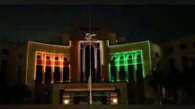 India News | DRDO Conducts Projection Mapping at Its Headquarters Marking Independence Day