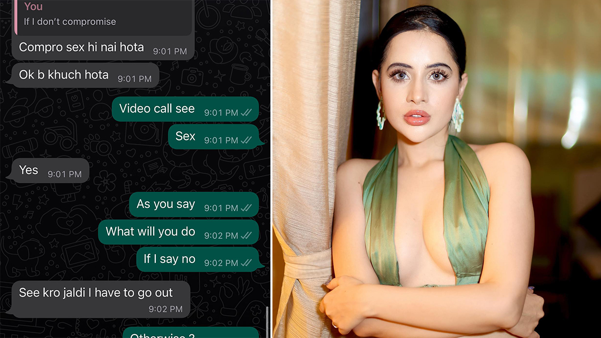 Sanjay Sex Video - Urfi Javed Files FIR After Blackmailer Demands 'Video Sex', Shares WhatsApp  Screenshots on Social Media (View Post) | ðŸ“º LatestLY