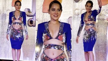 Jhalak Dikhhla Jaa 10: Urfi Javed Shines in Blue Cut-Out Dress With Mirrors at the Dance Reality Show’s Launch Event (Watch Video)