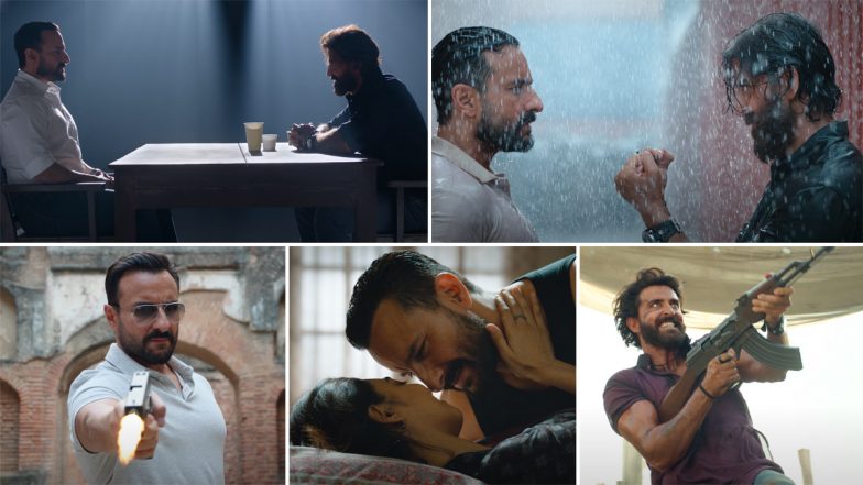 Vikram Vedha Teaser: Maniac Hrithik Roshan Turns Cop Saif Ali Khan’s Life Upside Down in This Thriller Film (Watch Video)