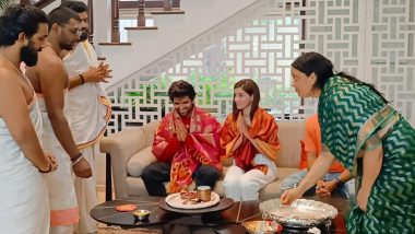 Liger: Ananya Panday Seeks Blessings From Vijay Deverakonda's Mother Ahead of Their Film's Release (View Pics)