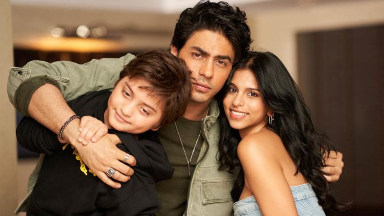 Aryan Khan Posts Pics With Siblings Suhana and Abram; Shah Rukh Khan's Hilarious Comment Wins Our Hearts (View Pics)