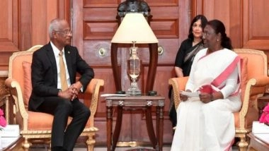 World News | Maldives President Calls on President Murmu at Rashtrapati Bhavan